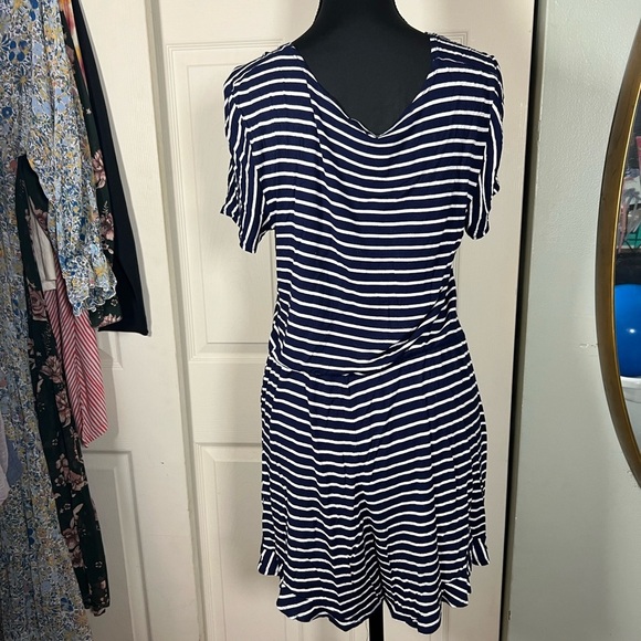 Kimchi Blue (UO) Navy and White Striped Romper - Picture 2 of 3